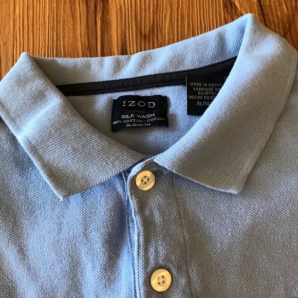IZOD Men’s 100% Silk Wash Polo - Picture 3 of 4
